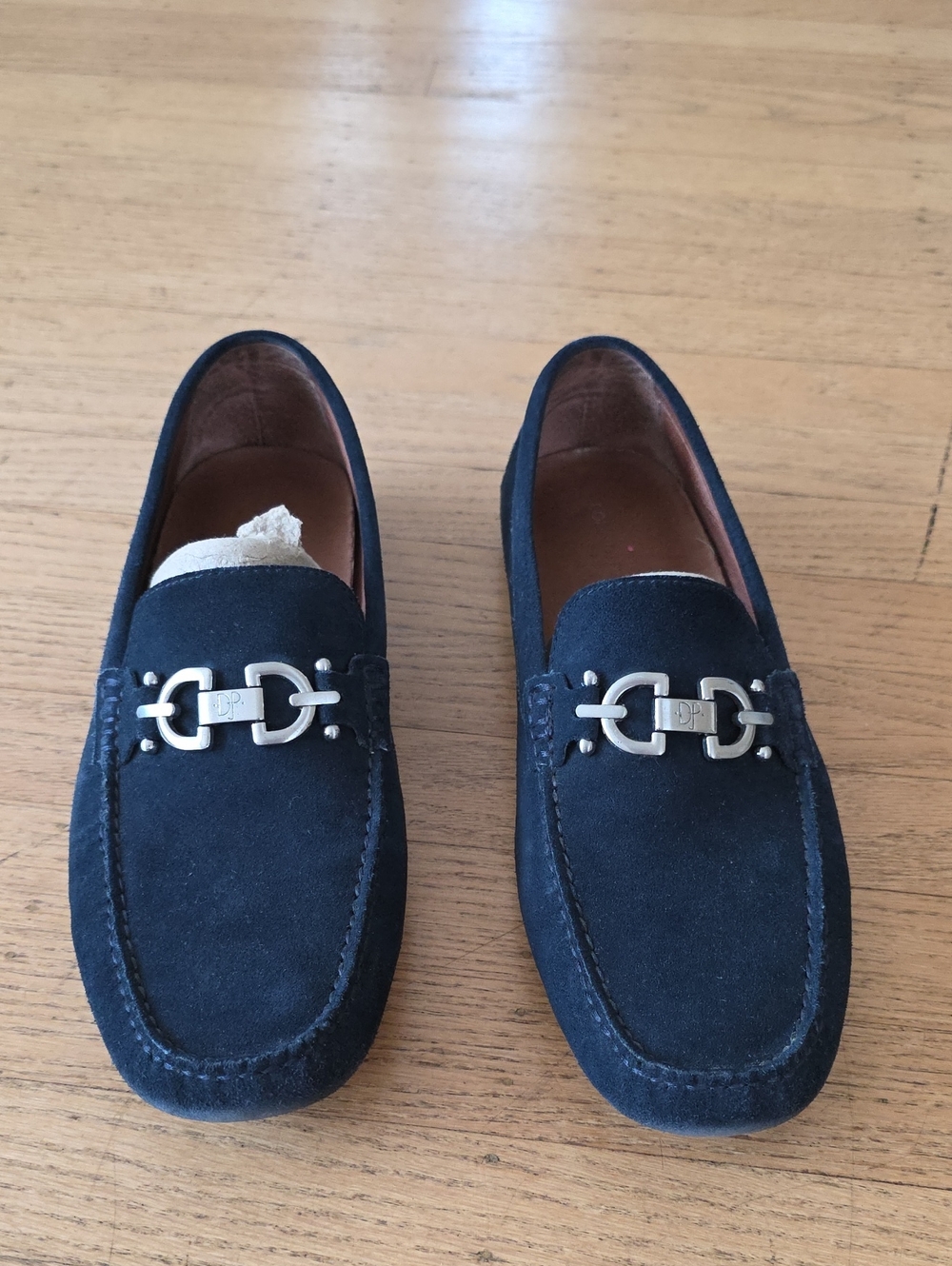 Donald J. Pliner Navy Suede Loafers